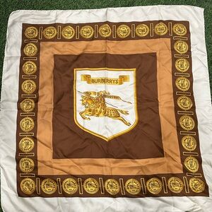 Burberry Brown and Gold Scarf 100% authentic